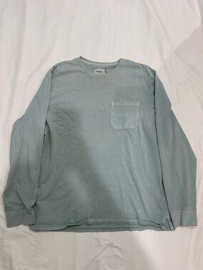 Goodfellow & Co Long-Sleeve Pocket Tee - Dusty Sage